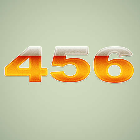 Numbers stylized beerのイラスト素材