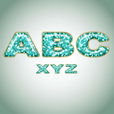 Alphabet imitating precious shiny surfaceのイラスト素材