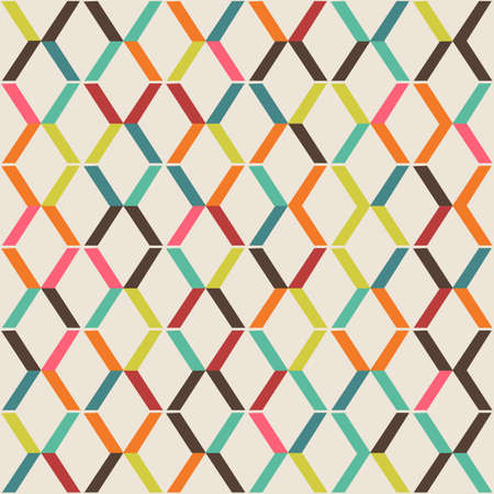 Seamless colorful abstract background in retro colorsのイラスト素材