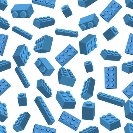 Seamless colorful background made of Blue pieceのイラスト素材