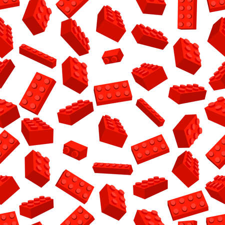 Seamless colorful background made of red pieceのイラスト素材