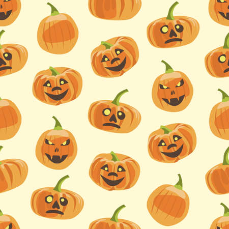 Seamless colorful background made of pumpkinのイラスト素材