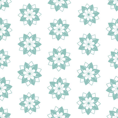 Seamless colorful background made of abstract flowersのイラスト素材