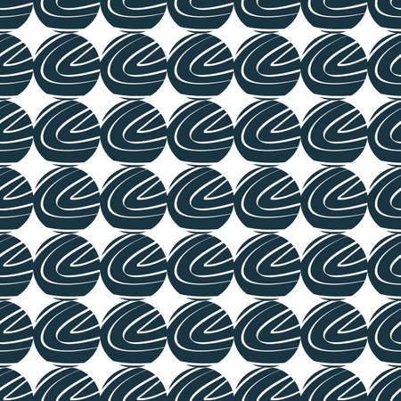 Seamless colorful background made of circles with hand drown patternのイラスト素材