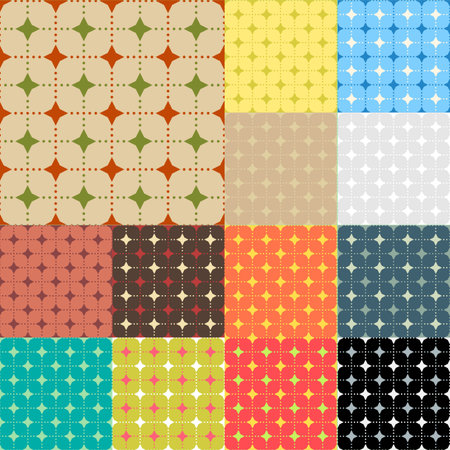 Collection of seamless colorful abstract backgrounds