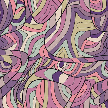 Seamless colorful background with curved linesのイラスト素材
