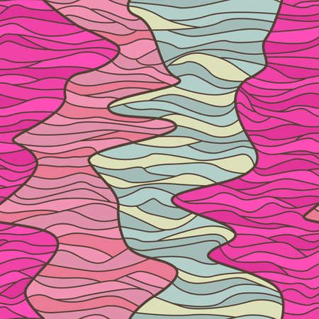 Seamless colorful background made of abstract curved linesのイラスト素材