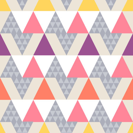 Seamless colorful background made of triangles