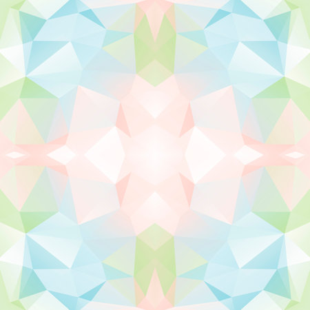 Seamless Background with abstract fractal pattern made of colorful geometric shapes