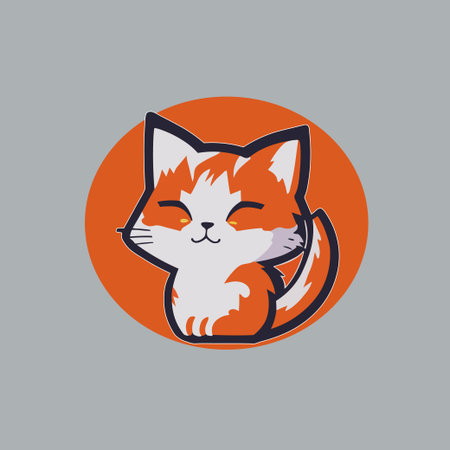 Cute cat vector icon. Cartoon illustration of cute cat vector icon for web designのイラスト素材
