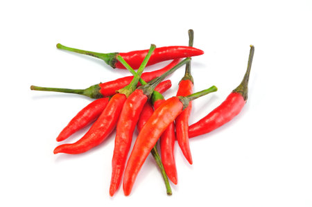Red Chilly on White background