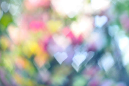 colorful heart bokeh backgroundの写真素材