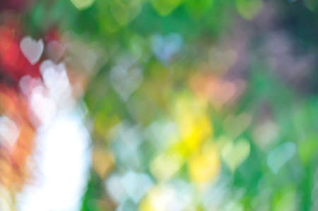colorful heart bokeh backgroundの写真素材