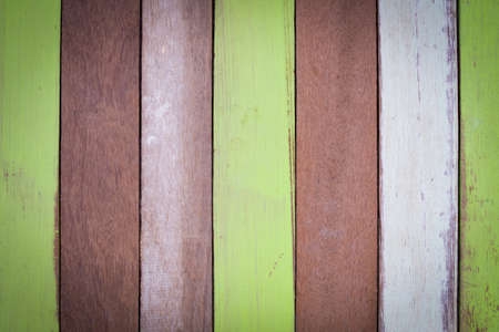 Vertical colorful of old wood surface, wood floor as background texture.の写真素材