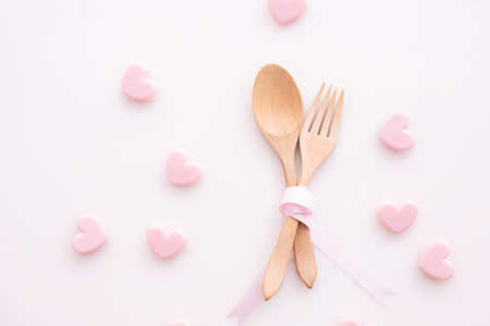 couple in love concept, valentines day background, isolated whtie background.の写真素材