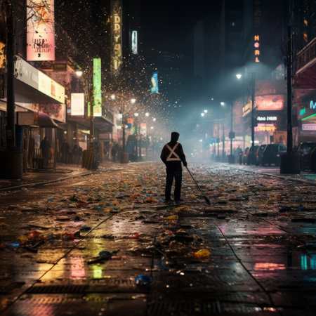 Nighttime street cleaningの素材