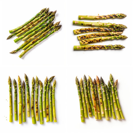 Fresh green asparagus setの素材