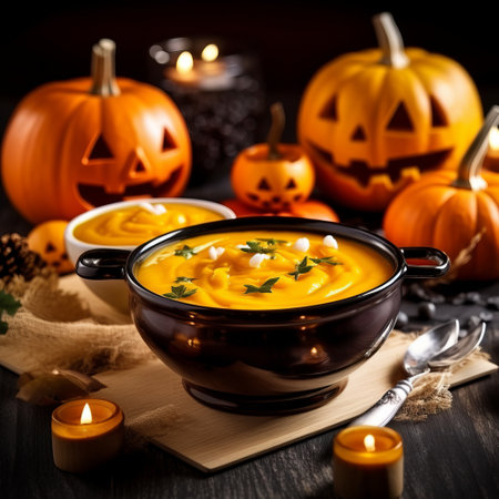 Pumpkin Soup with Puree: Halloweenの素材