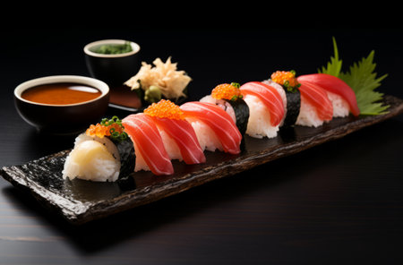 Traditional Japanese Sushi Delicaciesの素材