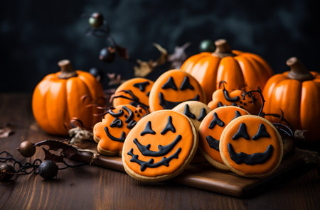 Halloween themed homemade cookiesの素材