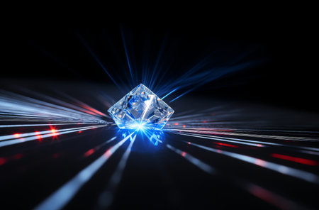 Blue laser penetrates diamondの素材