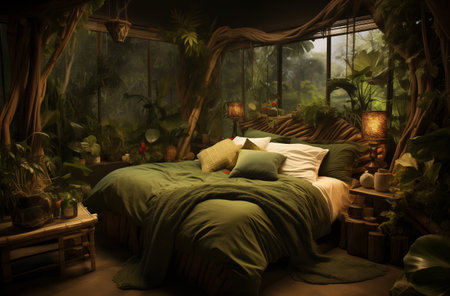 Tropical Rainforest Inspired Bedroom Designの素材