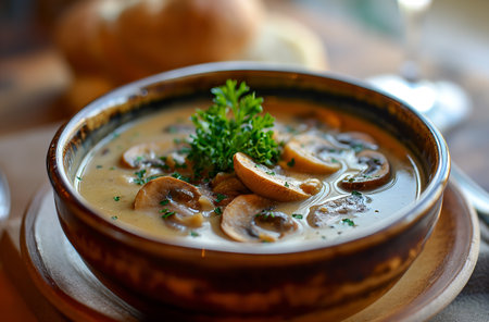 Savory mushroom cream soupの素材