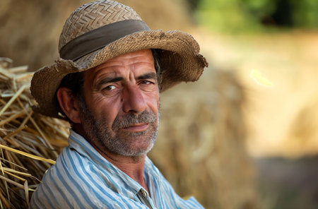 Rural life at golden hourの素材