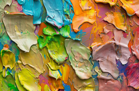 Abstract colorful paint smearsの写真素材