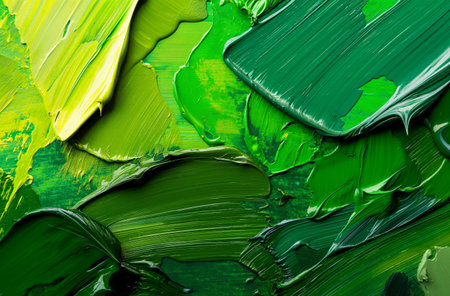 Green oil paint texturesの写真素材