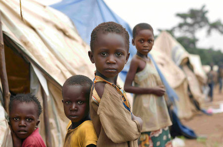 African children at camp
