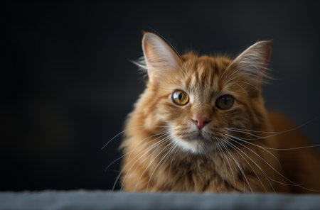 Ginger Maine Coonの写真素材