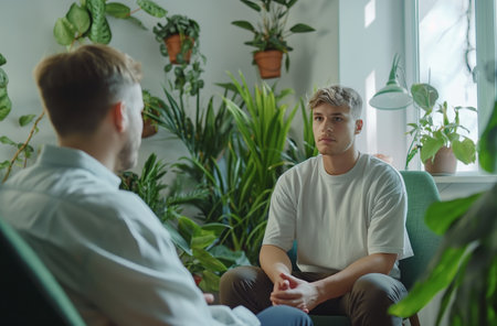 Therapy session young manの素材