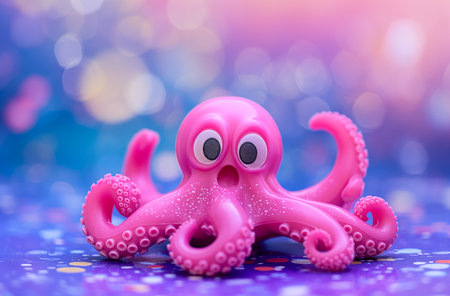 Surprised pink octopus toyの素材