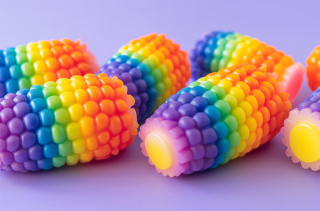 Colorful silicone corn arrayの素材