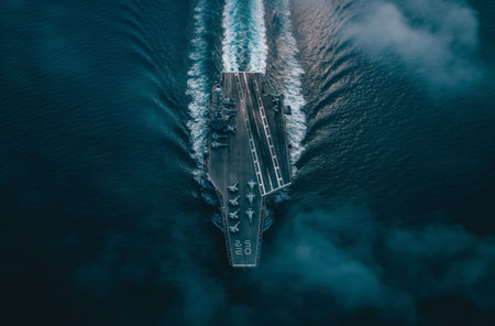 Aircraft Carrier Aerial Viewの素材