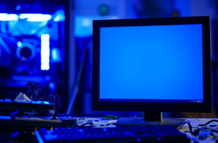 Blue screen error on modern monitorの素材