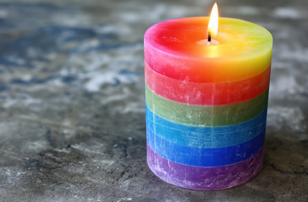 Colorful LGBT candle burningの素材