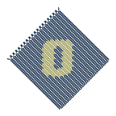 ABC knitted English alphabet color vector letters graphic background and iconのイラスト素材