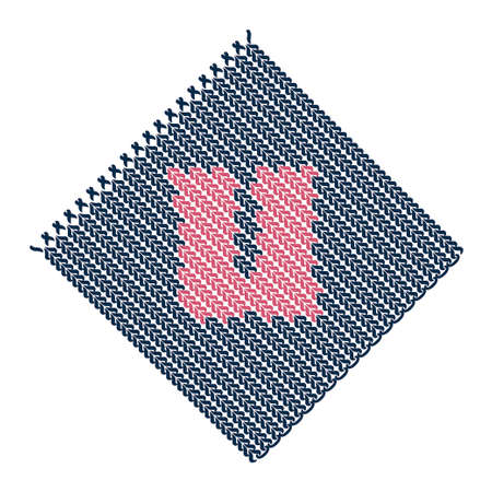 ABC knitted English alphabet color vector letters graphic background and iconのイラスト素材