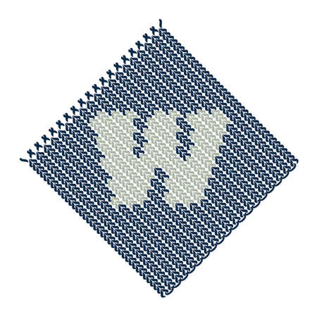 ABC knitted English alphabet color vector letters graphic background and iconのイラスト素材