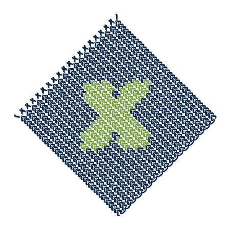 ABC knitted English alphabet color vector letters graphic background and iconのイラスト素材