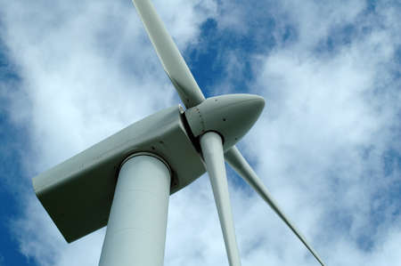 A view of a wind turbine from below A view of a wind turbine from below
