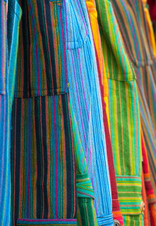 Brightly coloured clothesの写真素材