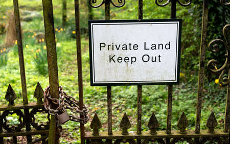 Private Land - Keep Out signの写真素材