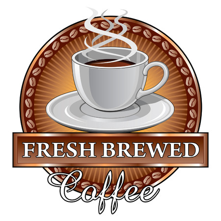 Coffee Design Sunburstのイラスト素材