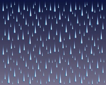 Raindrops is an illustration of brightly colored raindrops on a dark or stormy gradient background.のイラスト素材
