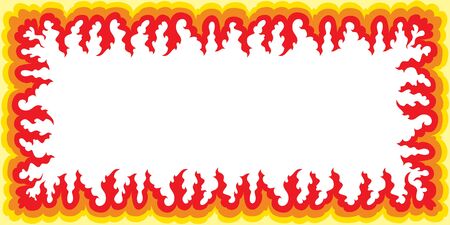 Flame Frame - Large is an illustration of a wide frame shape made of flames or fire. Great for cookout or barbecue flyers, invitations or t-shirts.のイラスト素材