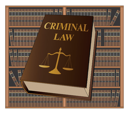 Criminal Law is an illustration of a criminal law book used by lawyers and judges. Represents legal matters and legal proceedings.のイラスト素材