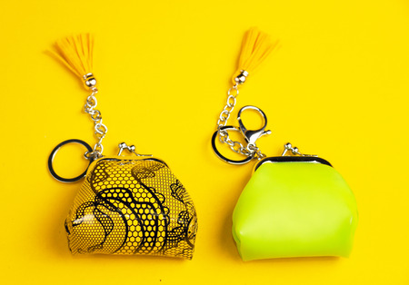 bright and shiney Small colorful pursesの写真素材